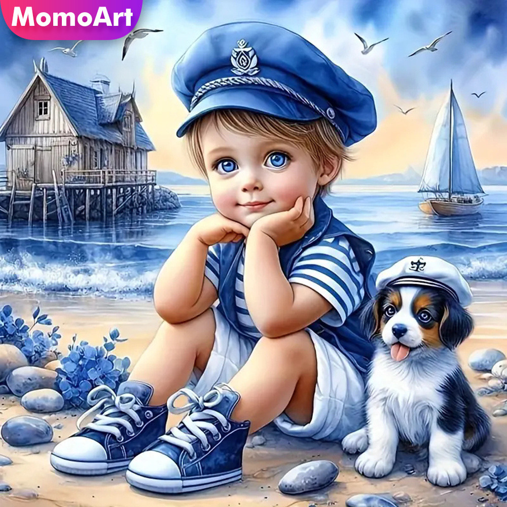 Photo Mosaic Print - Momoart полная алмазная живопись ребенок мальчик